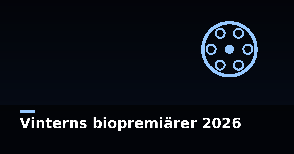 Vinterns biopremiärer 2026: Här är filmerna att se fram emot
